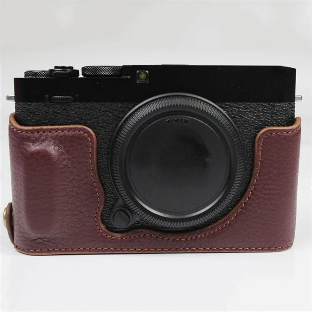 Exquisite Camera Protective Case Cover Leather Half Sleeve Bag Hand Grip for FUJIFILM X-E4