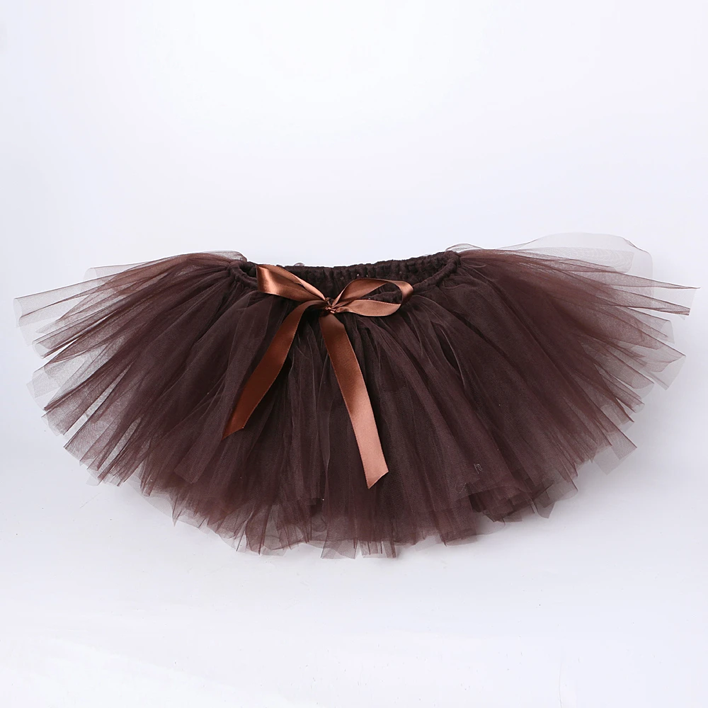 Brown Bear Tutu Skirt Outfit for Baby Girls Christmas Halloween Costumes Children Animal Skirts Girl Birthday Dance Tutus 0-14Y