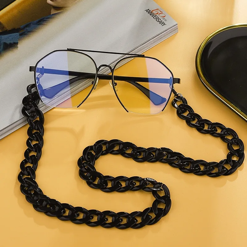 Fashion Acrylic Sunglasses Chains Detachable Lanyard Women Anti-slip Reading Glasses Chain Cord Holder Neck Strap Rope 60/120cm