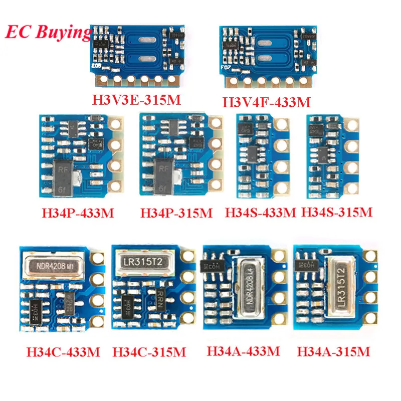 315MHz 433MHz RF Transmitter Module Transmission Module Wireless Remote Control Long Distance Transmission H34P H34S H34C H34A