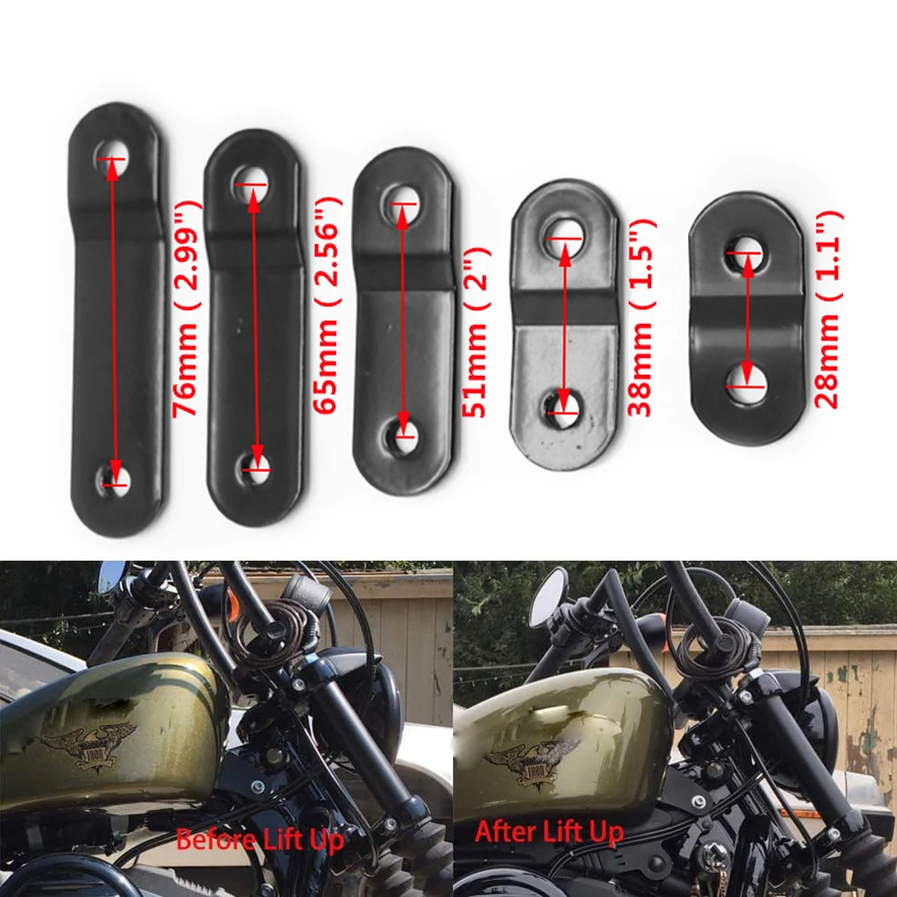 Metal motorcycle Raise Tank Lift Modified Risers w/bolt For Harley Sportster Dyna Iron XL 883 1200 48 72