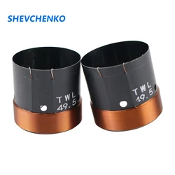 49.5mm Bass Voice Coil Black Aluminum Coil 4 Layers Round Wire For 50 core High-power Stage Subwoofer 6-8 OHM 350W-550W 2pcs