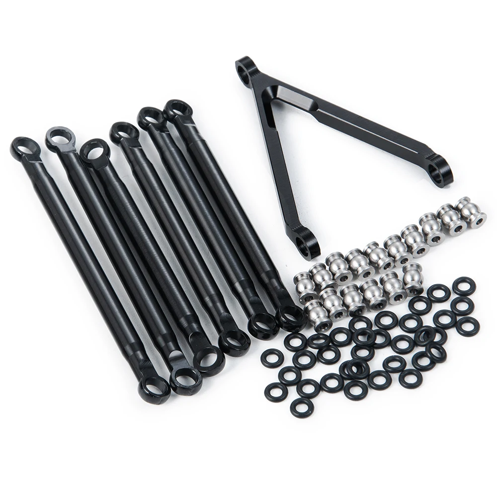 AXSPEED Metal Steering Link Rod Ball Joint Head End Set for Axial SCX24 Deadbolt C10 Wrangler Gladiator Bronco 1/24 RC Car Truck