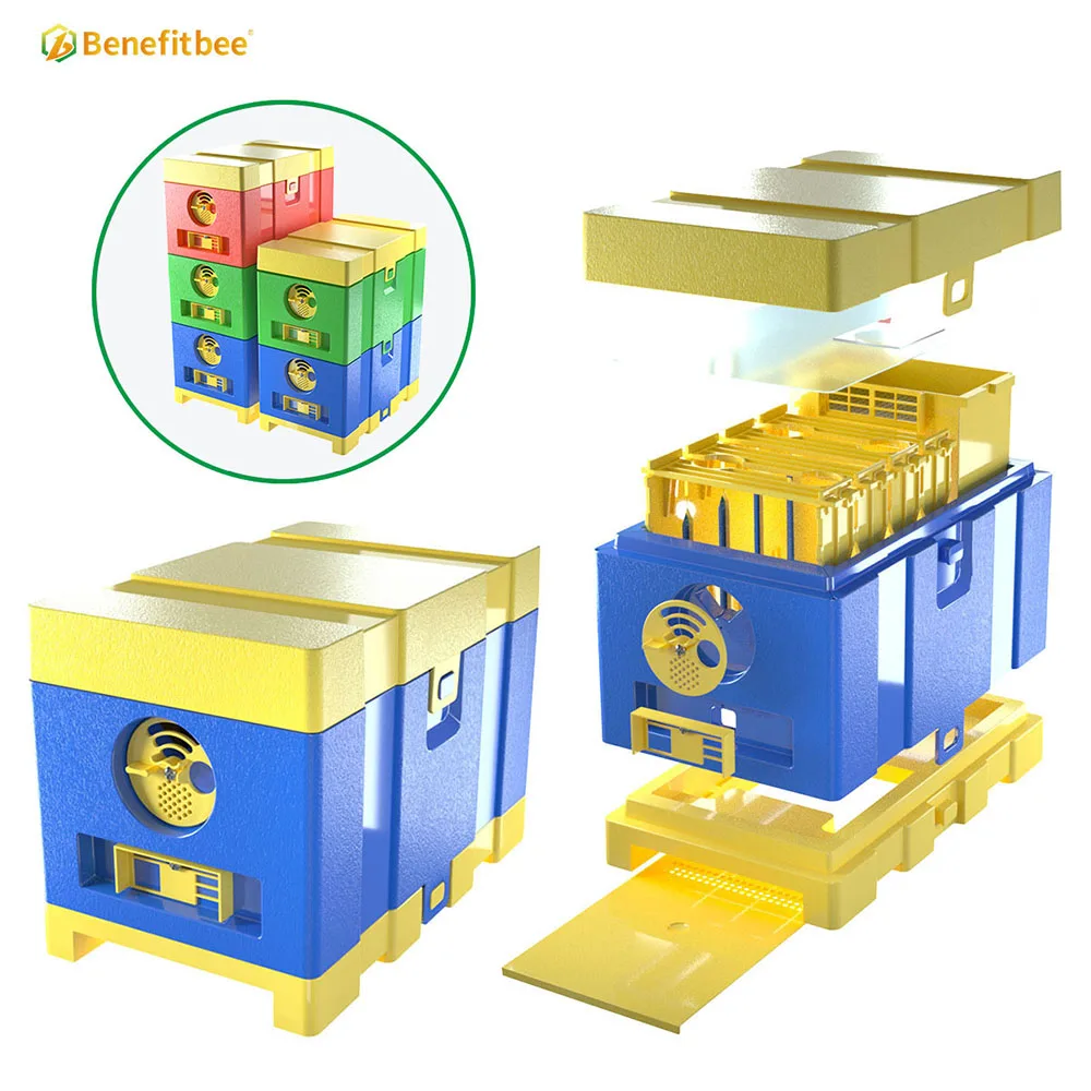 Benefitbee Plastic Mating Box Durable & Stackable Queen Bee Rearing Box for Beekeeping Mini Beehive Hive Bee Equipments Nuc Box