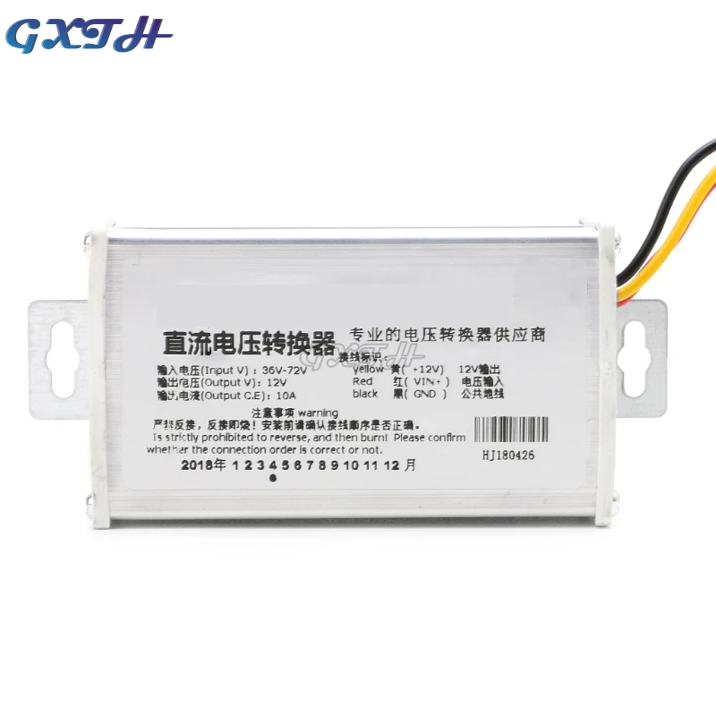 DC Voltage Converter Electric Bicycle Converter Transformer DC 36V 48V 72V 96V To 12V 10A