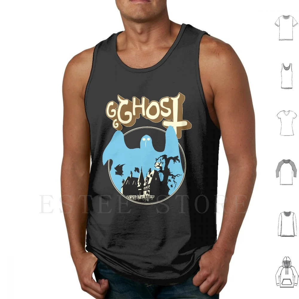 G G Ghost Tank Tops Vest Cotton G G Ghost Ggghost Ghost Doo Band Parody Bat Bats Haunted Mansion Mansion Night Band Fanart