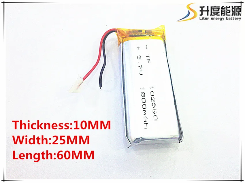 Free shipping 3.7 V lithium polymer battery 1800 mah interphone 102560 GPS vehicle traveling data recorder