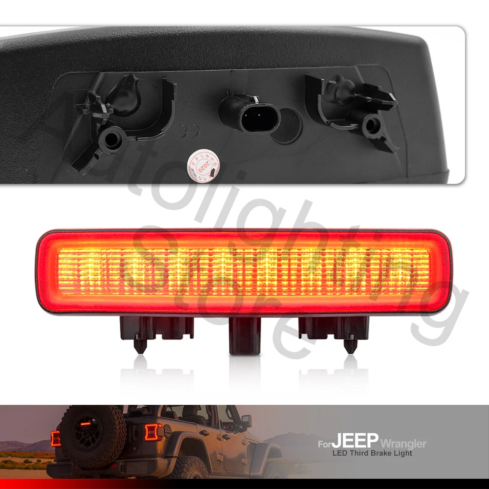 Luz de freno de montaje alto para coche, Reflector de parachoques trasero para Jeep Wrangler JL 2018 2019 2020 2021, 1 unidad