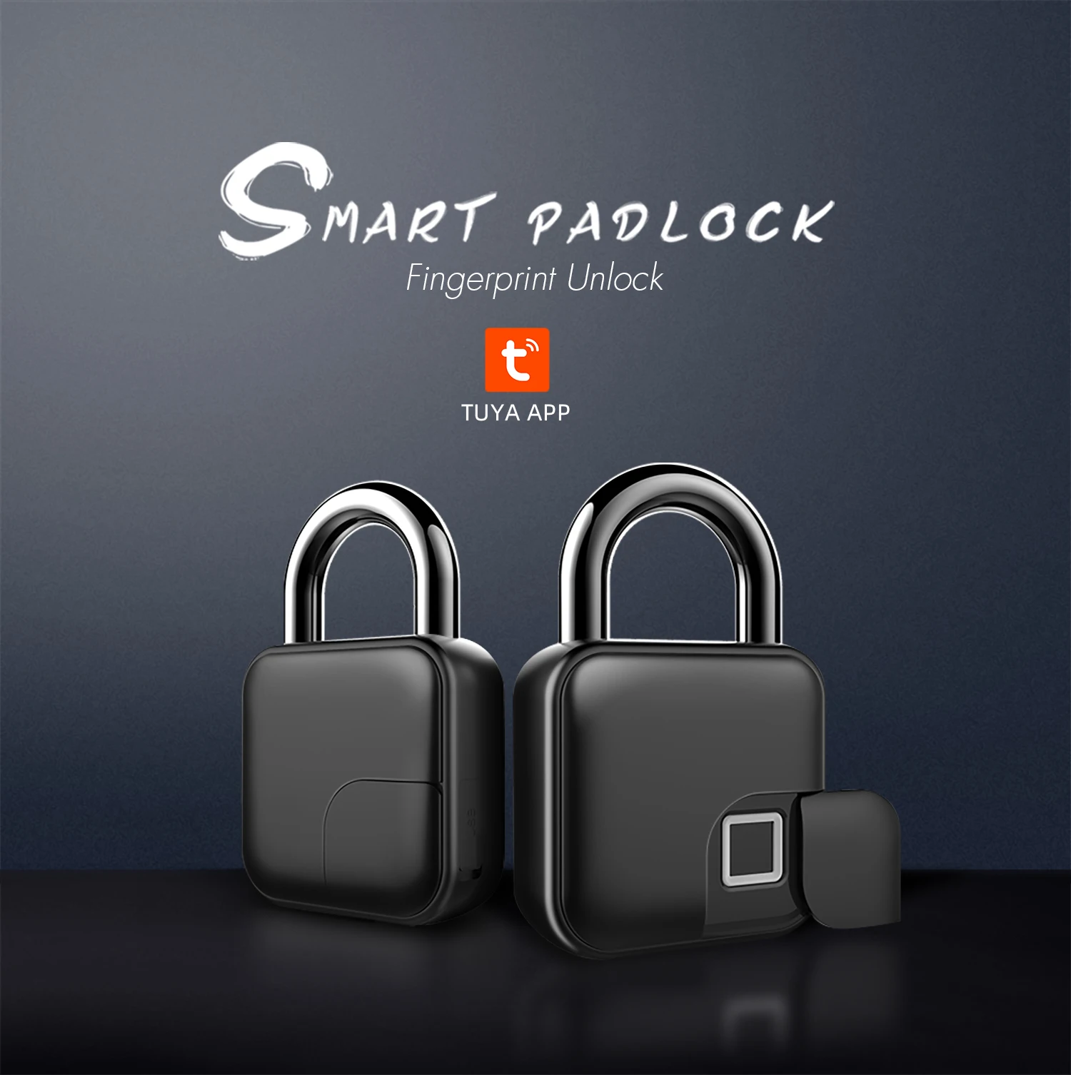 

For Tuya Smart Home Fingerprint Lock Bluetooth Safe Padlock Door Lock Waterproof Keyless USB Rechargeable Zinc Alloy House Locks