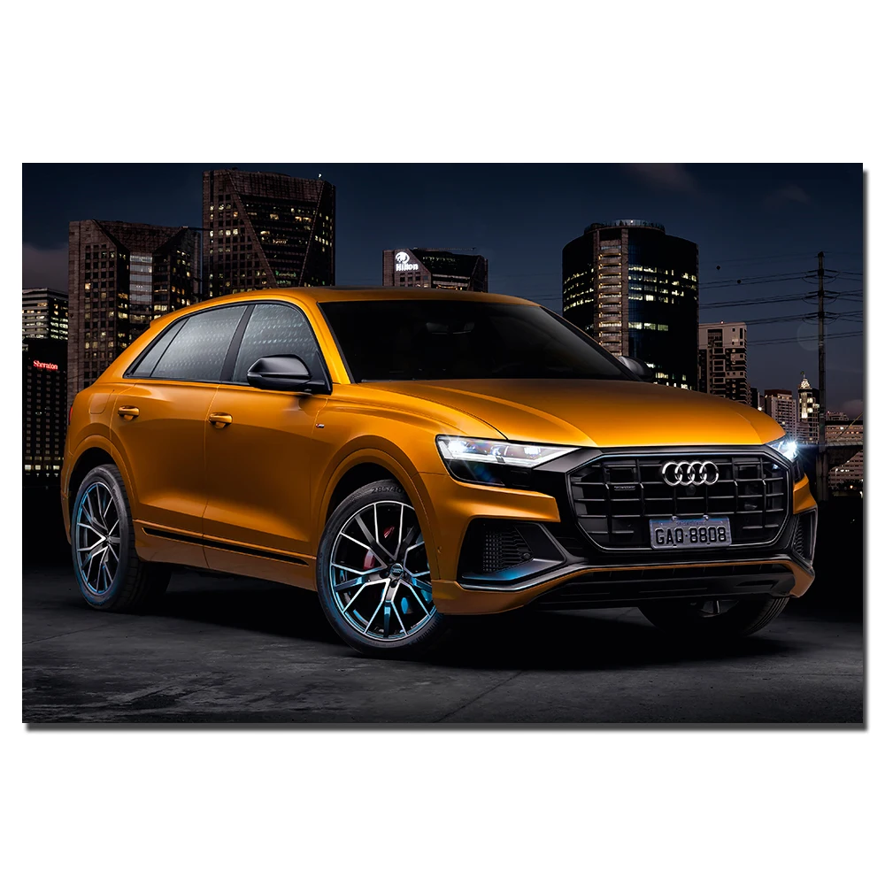 Wall Art Posters Audi Q8 55 TFSI Quattro Car Picture Prints Canvas Art Painting For Home Decor