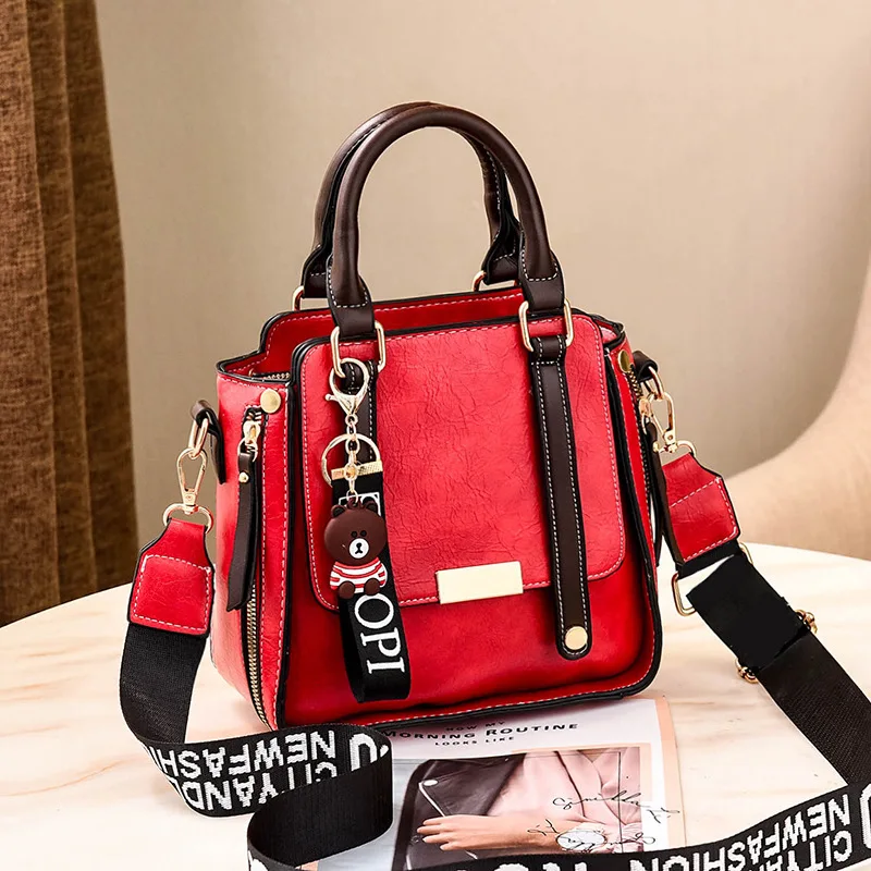 Woman bag 2021 new handbag autumn single shoulder messenger solid color trendy fashion lady bag