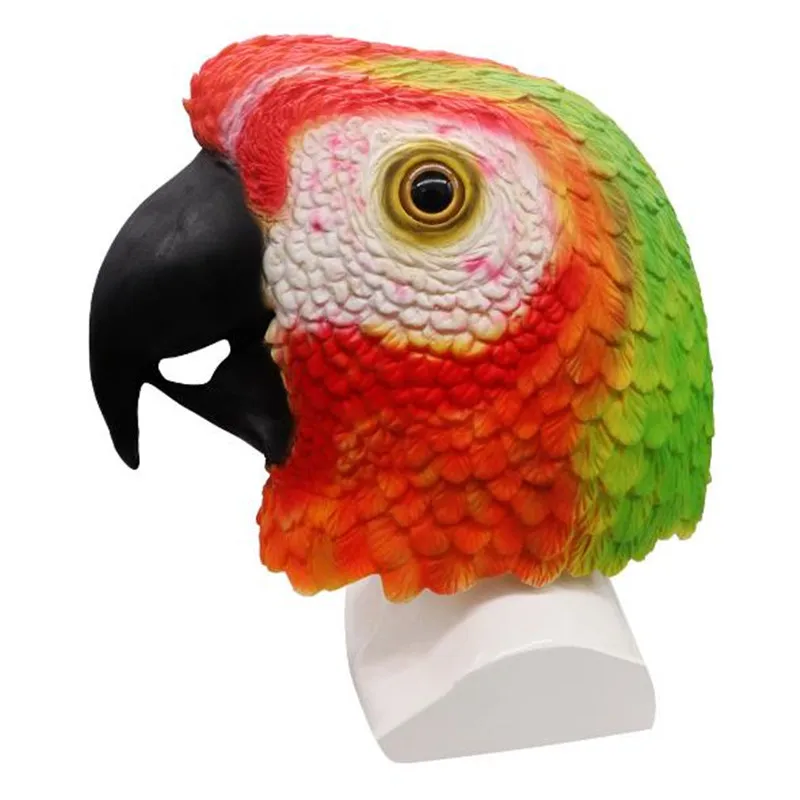 

New Realistic Fish Head Mask Animal Parrot Mask Latex Party Animal Mask Kids Party Halloween Masquerade Mask Funny Cosplay