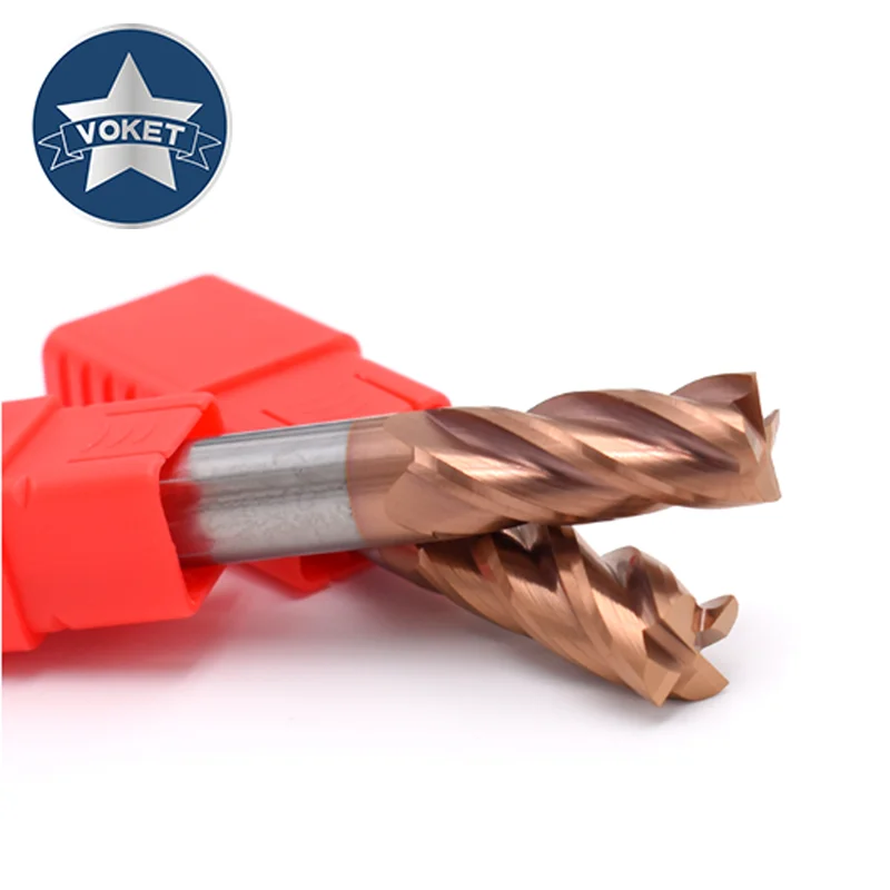 55° Solid Tungsten Carbide End Mill 4 Flutes Square Mills Milling Cutter HRC55 1MM 1.5MM 2MM 2.5MM 3MM 4MM 5MM 6MM 8MM 10MM 12MM