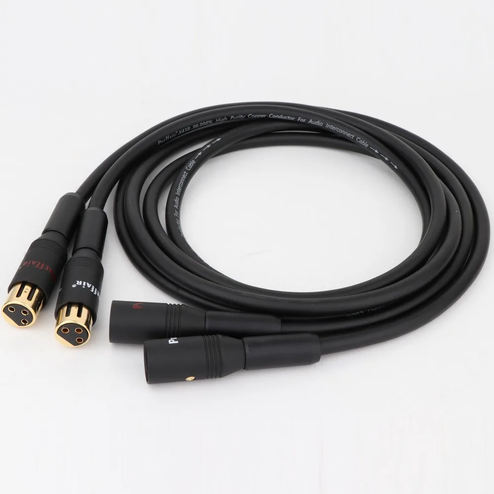 Preffair X418 OCC Copper Cable Gold Plated 3 Pins XLR Balanced Plug Audio Cable Cross Amplifier CD DVD player XLR interconnect