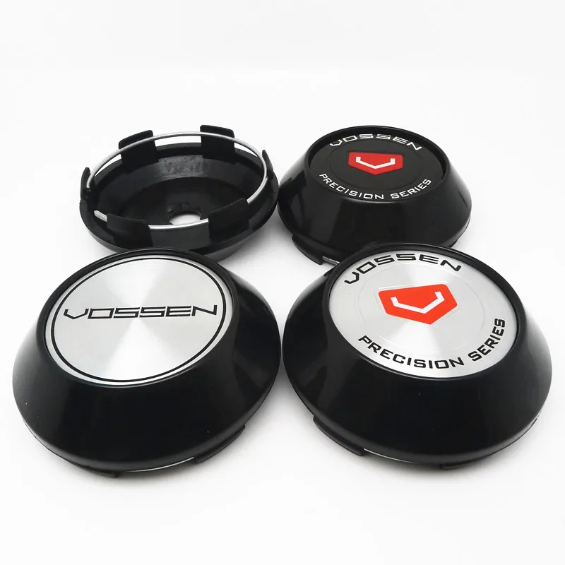 4pcs 68mm Wheel Center Caps Hub Cover for Vossen Precision Series Logo Emblem Badge Car Styling