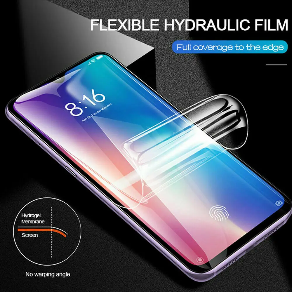 Full Cover Dành Cho Motorola Moto G9 Tấm Bảo Vệ Màn Hình Hydrogel Phim Bảo Vệ Cho Motorola Moto G9 Không Kính