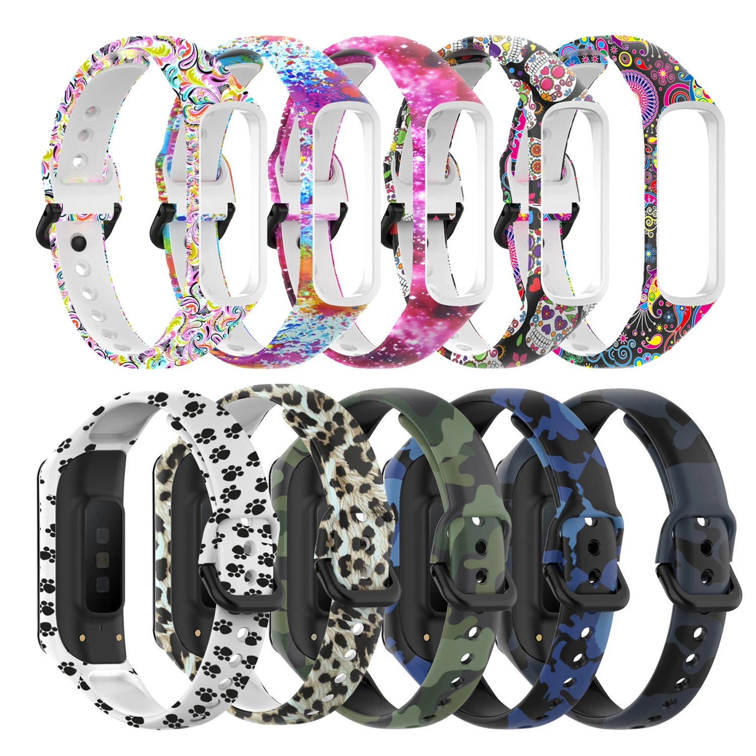 Colorful Silicone Sport Band Strap For Samsung Galaxy Fit 2 SM-R220 Watch Bracelet Replacement Watchband For Samsung Galaxy Fit2