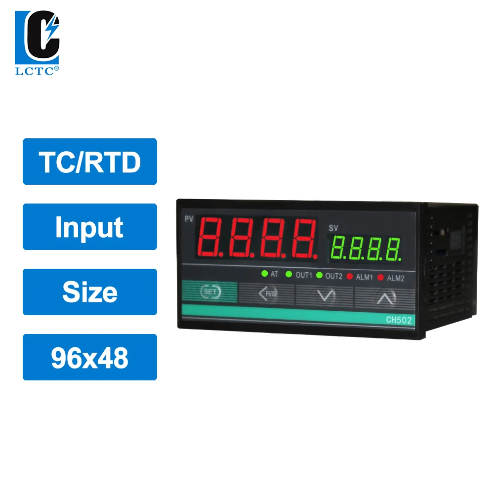 

TC/RTD input CH502 96x48mm SSR/Relay/4-20mA/0-10V output RKC Industrial intelligent PID temperature controller