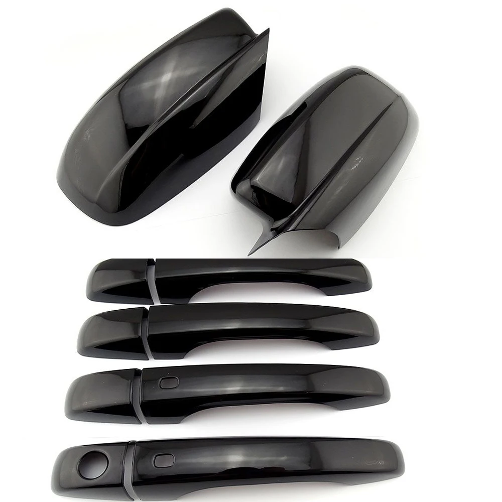 Glossy black Chrome ABS car Door side Mirror Covers door handle Trim Cover for Chrysler 300/300c 2011-2016