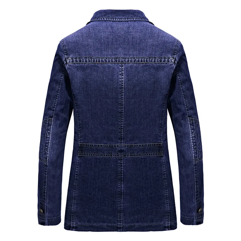 New Blazer Men High Quality Spring Mens Jeans Jacket Coat Male Fashion Denim Blazer Jacket Suit Men Business Casual Suit Top