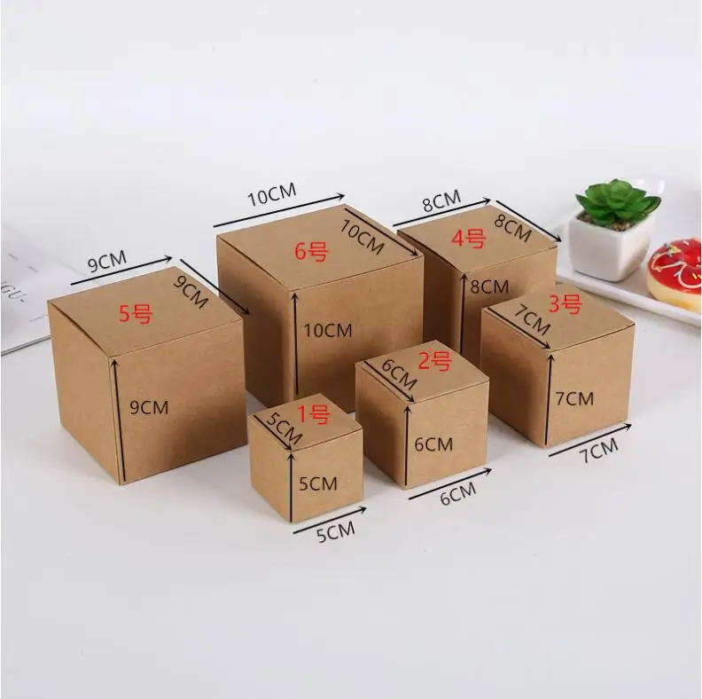 100pcs Brown Kraft Paper Box For Packaging Handmade Soap Packing Box Small Gift Package Party Craft Gift Boxes