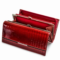 Vrouwen lederen portemonnee merk alligator patroon dames lange portefeuilles lederen geldzak met muntkaarthouder clutch