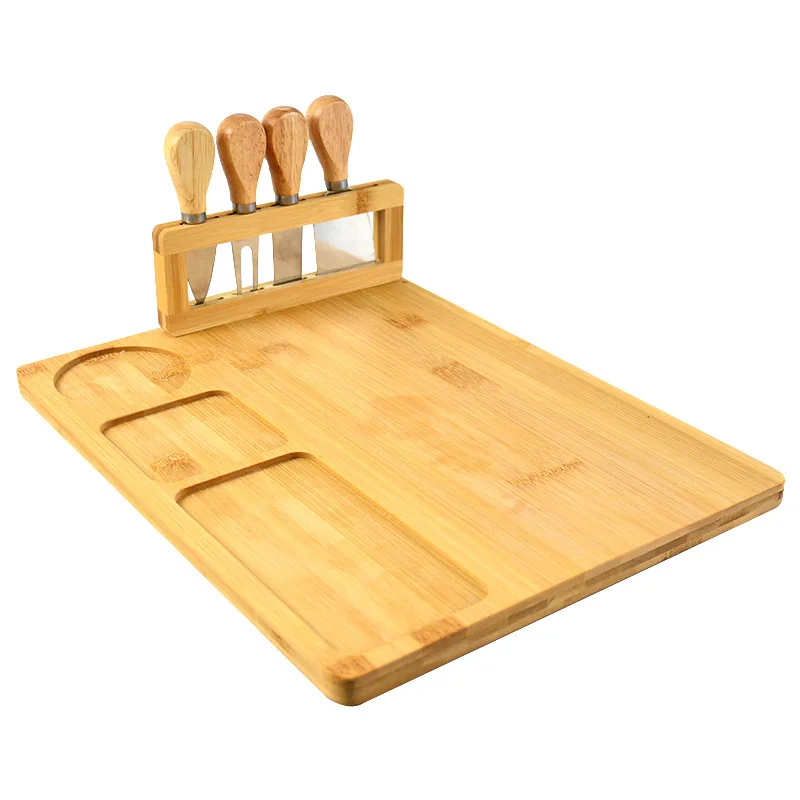 

Bamboo Cheese Board, Cheese Slicer, Fork, Scoop Cut, Kitchen Cooking Tools, Bamboo Cutting Board, Wood Cheeses Boards