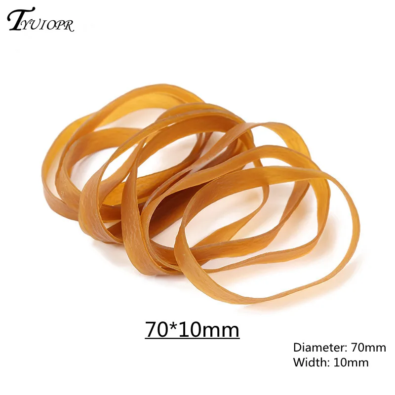 Banda elástica redonda de alta elasticidad de 70x10mm, cordón elástico para la escuela, paquete de fábrica, suministros, accesorios