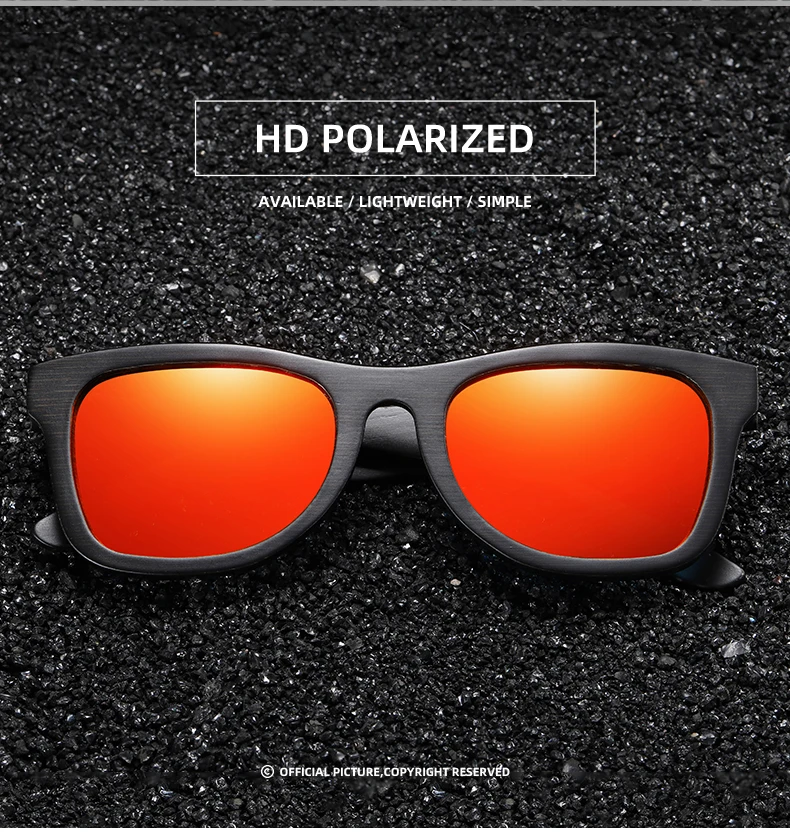 GM Holz-Sonnenbrille für Herren und Damen Luxus-Marken-Designer Polarisierte Sonnenbrillen Vintage-Sonnenbrille Damen-Brillen mit Papierbox – Detail 4