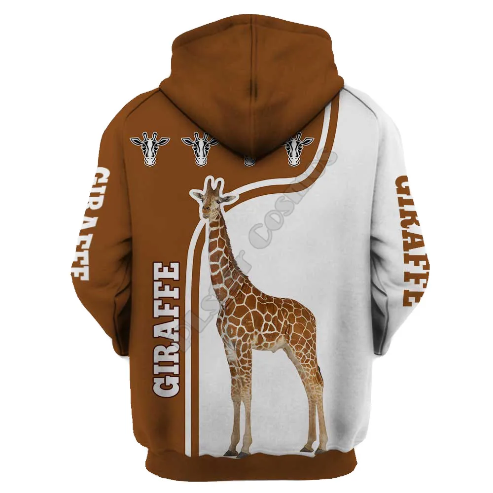 Giraffe 3D Hoodies Printed Pullover Men For Women Funny Animal Sweatshirts Fashion Cosplay Apparel Sweater 02