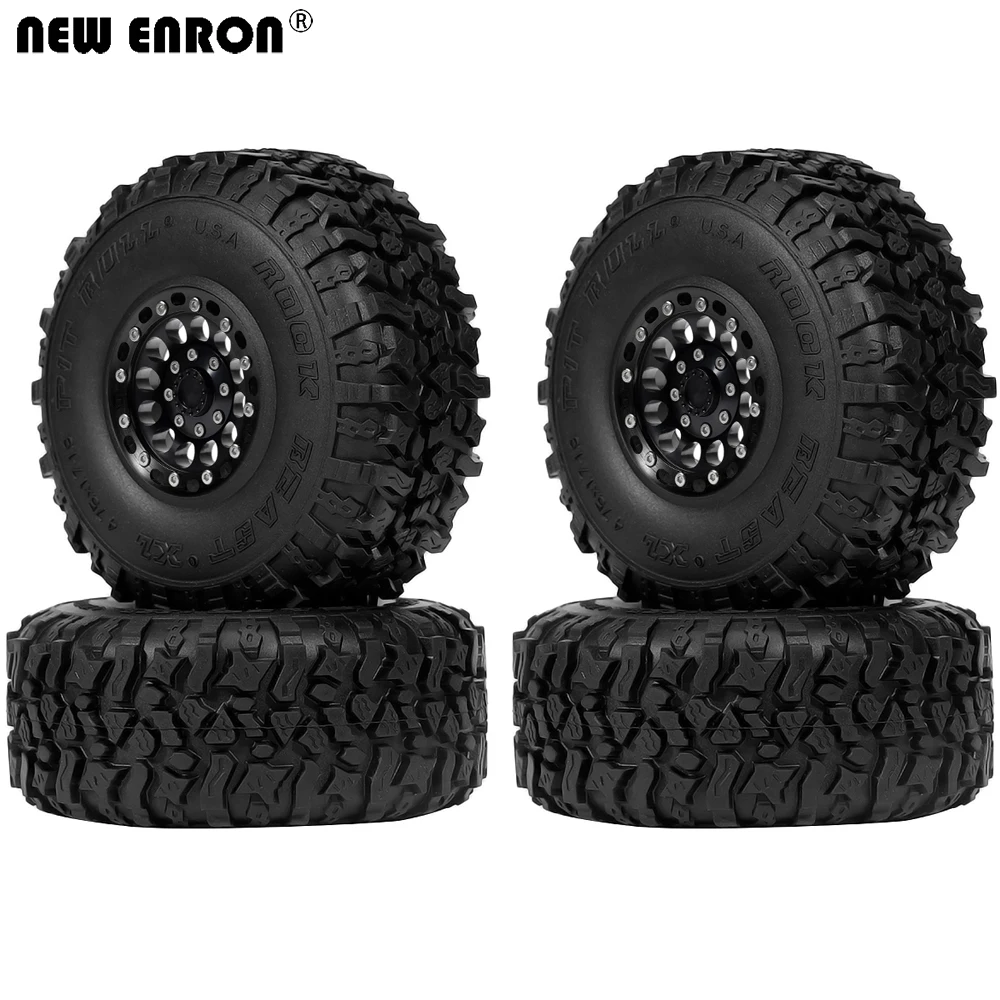 

NEW ENRON 4P 1.9" Metal Beadlock Wheel Rim & 120mm Tire for RC Crawler 1:10 Traxxas TRX4 AXIAL D90 SCX10 TF2 Tamiya CC01 YIKONG