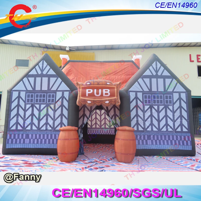 

Free air ship to door,outdoor giant commercial inflatable pub tent,inflatable bar tent party cabin,inflatable irish pub bar