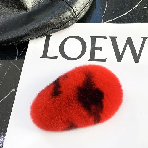 Imagen 2 del producto MPPM, nuevos accesorios para el cabello de estilo coreano, Clip de piel de conejo Rex auténtica, horquilla de felpa, horquilla de piel bonita, tarjeta BB