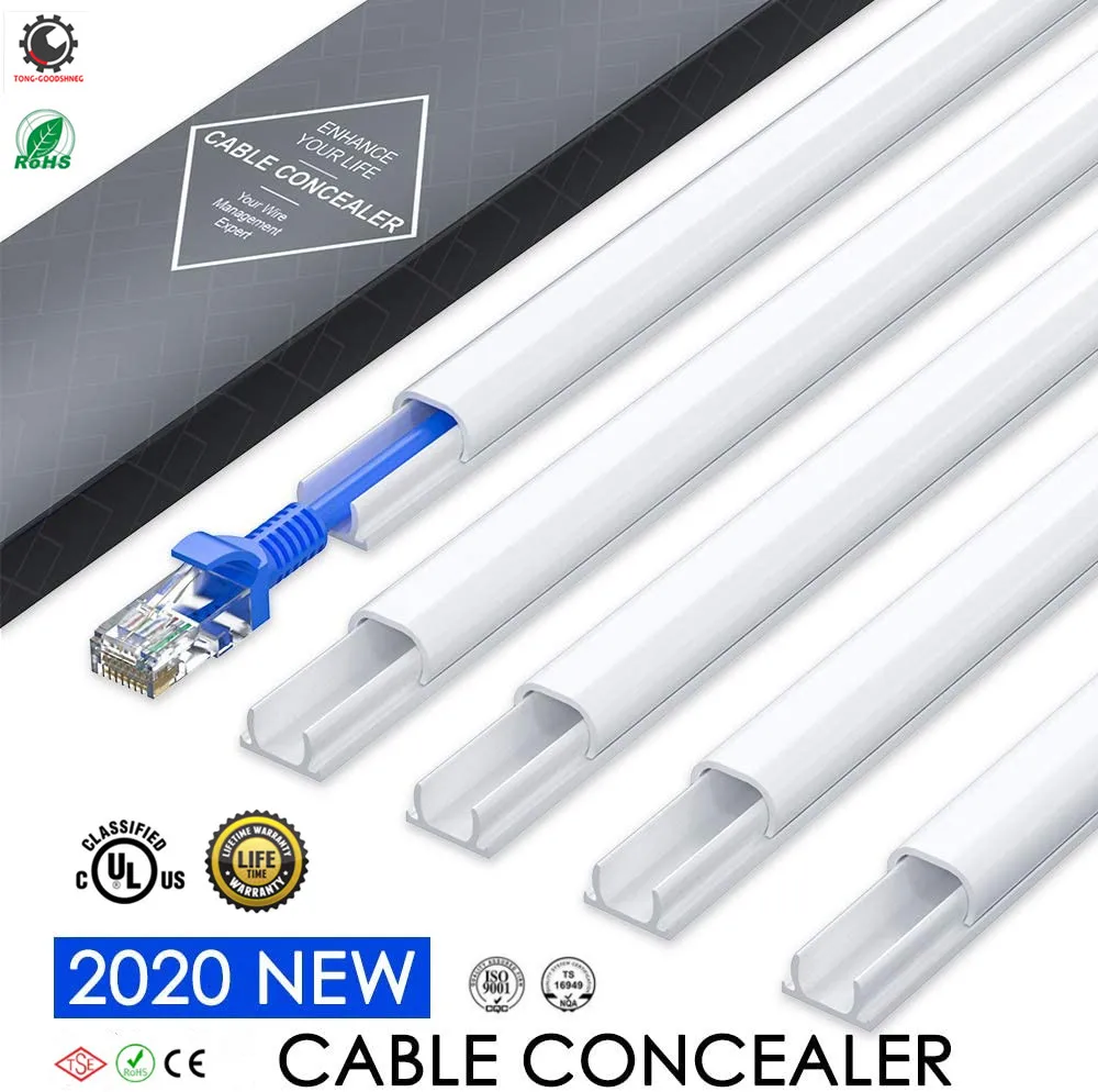 2020 New Cord Hider,Mini Wire Cable Cover,PVC Cable Concealer Channel,Paintable Cord Cover to Hide Speaker Wire,Ethernet Cable