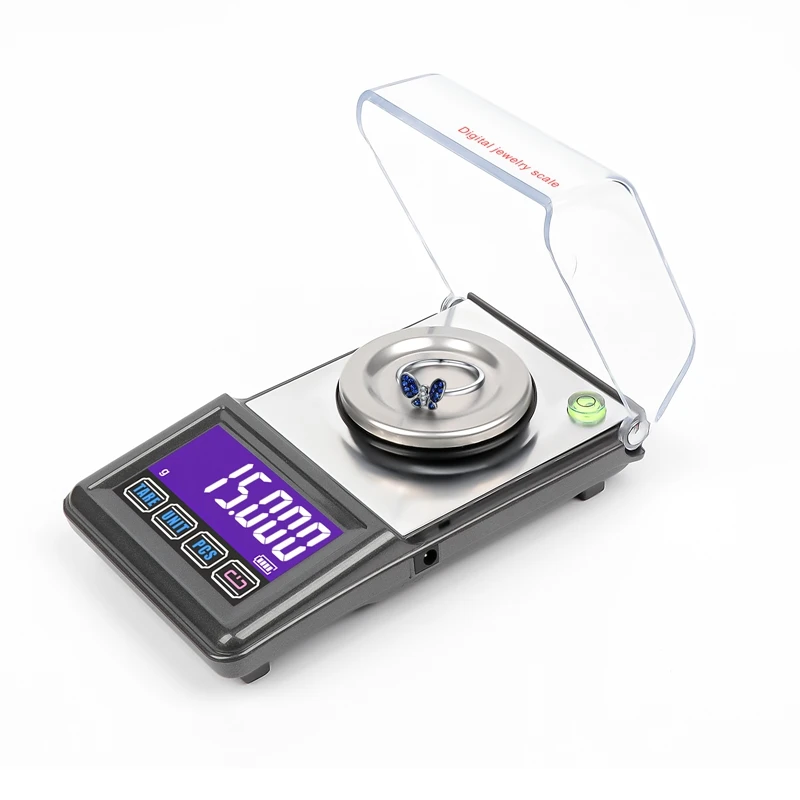 0.001g Precise Digital Jewelry Scales 20g 30g 50g Portable Electronic Counter Carat USB Scale Touch LCD Gold Germ Weight Balance