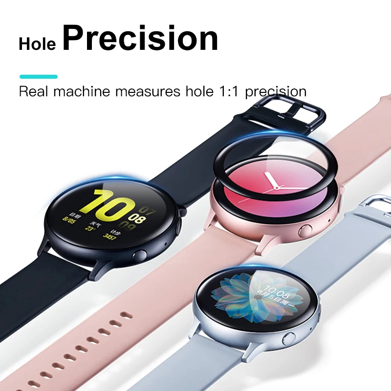 20D Screen Protectors Film Soft For Samsung Galaxy Watch Active 2 40mm 44mm Full Cover Curved Edge Protective Scratch Resistant