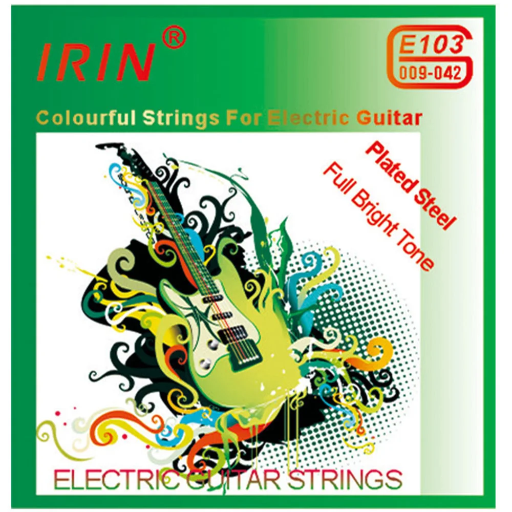 6Pcs Electric Guitar Strings Colorful Copper Alloy Wound Hexagonal Steel Core 6 Strings Guitar For Electric Guitar Accessories