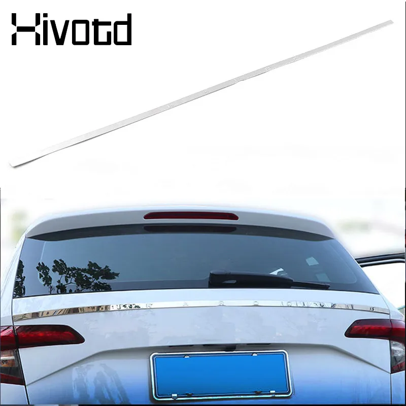 For Skoda Karoq 2023 2024 Accessories Exterior Decoration Rear Door Tailgate Trunk Trim Chrome Frame Trims Cover Bumper Moulding