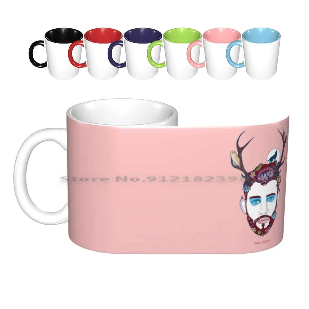 Cernunnos-Wild God Of The Forest Ceramic Mugs Coffee Cups Milk Tea Mug Cernunnos Wicca God Beard Gay Art Queer Creative