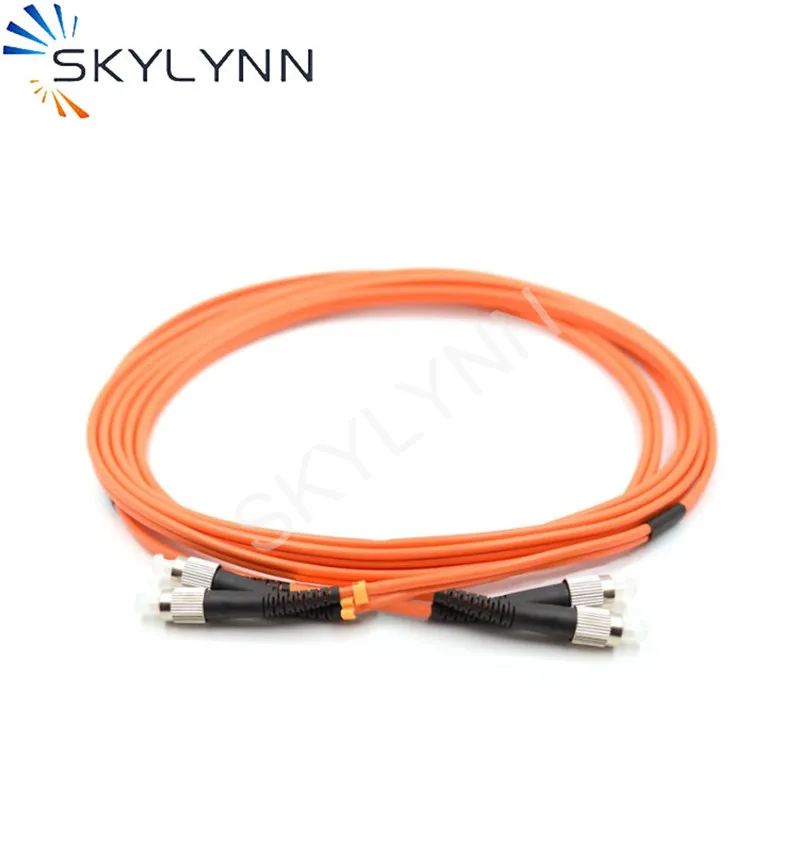 10PCS/BAG FC/UPC-FC/UPC Duplex 2.0mm Multimode OM2 Orange LSZH Jacket 1M/2M/3M/5M/10M Fiber Optic Patch Cord FTTH Jumper Cable