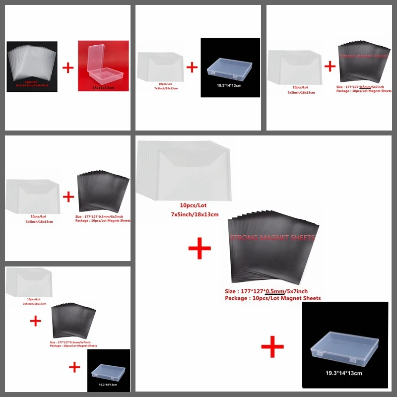 

Transparent Portable Storage Bag Match Ribber Soft Magnet Sheet and Transparent Box Used To Store Die Stamp Template Cards Cover