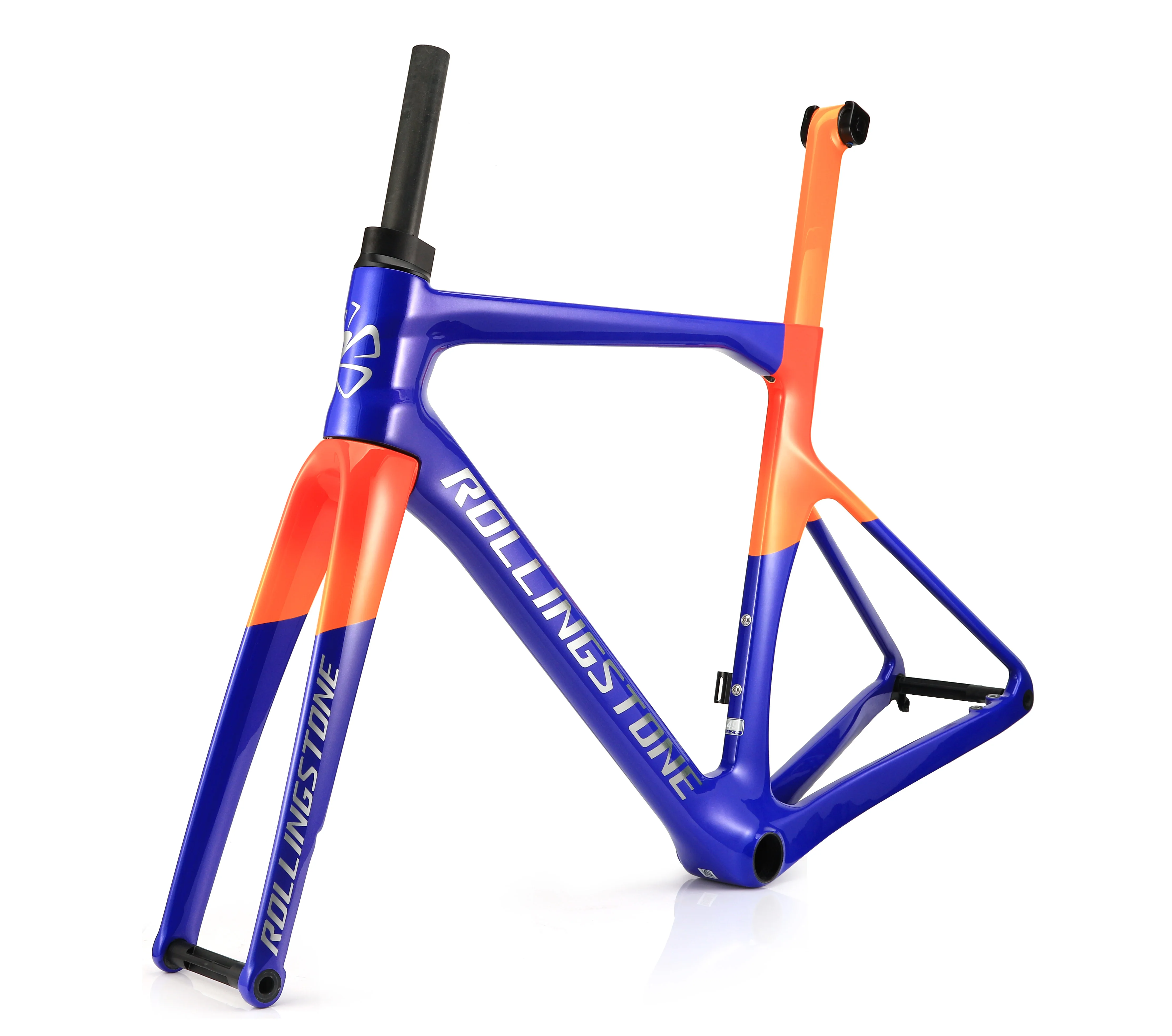 Rolling Stone Hider Carbon Disc Brake Road Frame Set, with Aero Integrated Handle Bar, 46 cm, 49 cm, 52 cm, 55cm