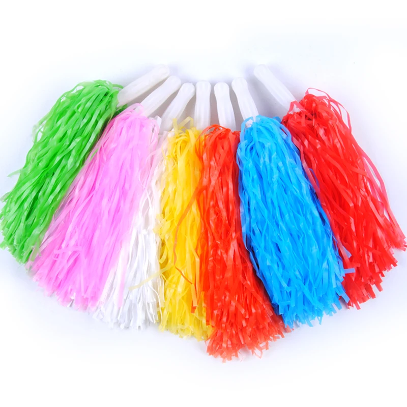 

1 Piece Plastic Cheerleader Pom Ppom Girl Cheer Refueling Props Cheerleading Pompon Pompoms NonFading plastic hand flowers