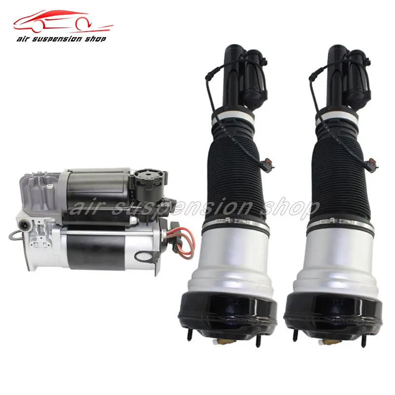 

1set Front Air Suspension Shock Absorber + Air Compressor Pump For Mercedes-Benz S Class W220 S430 S500 2203202438 2203200104