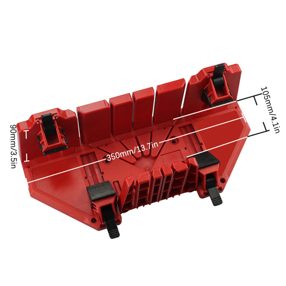 Wood Cutting Clamping Miter Saw Box Frame Corner Cabinets Red ABS Tools Construction Plaster Line Adjustable Multi-angle