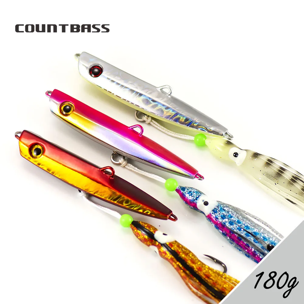 

Countbass Bottom Ship Inchiku jigs with Octopus Assist Hook, Snapper Jigging lure for fishing Angler 3PCS 180g 6.3oz