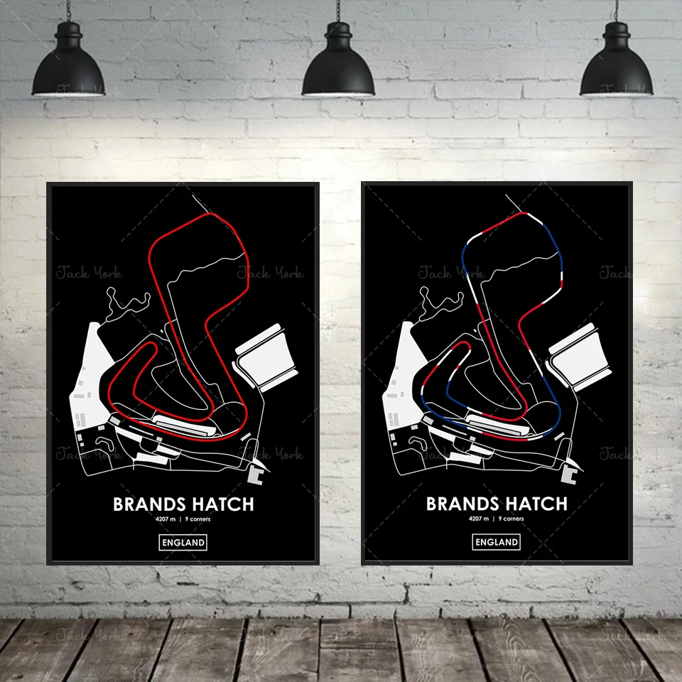 

Brands Hatch - UK Track Map Poster