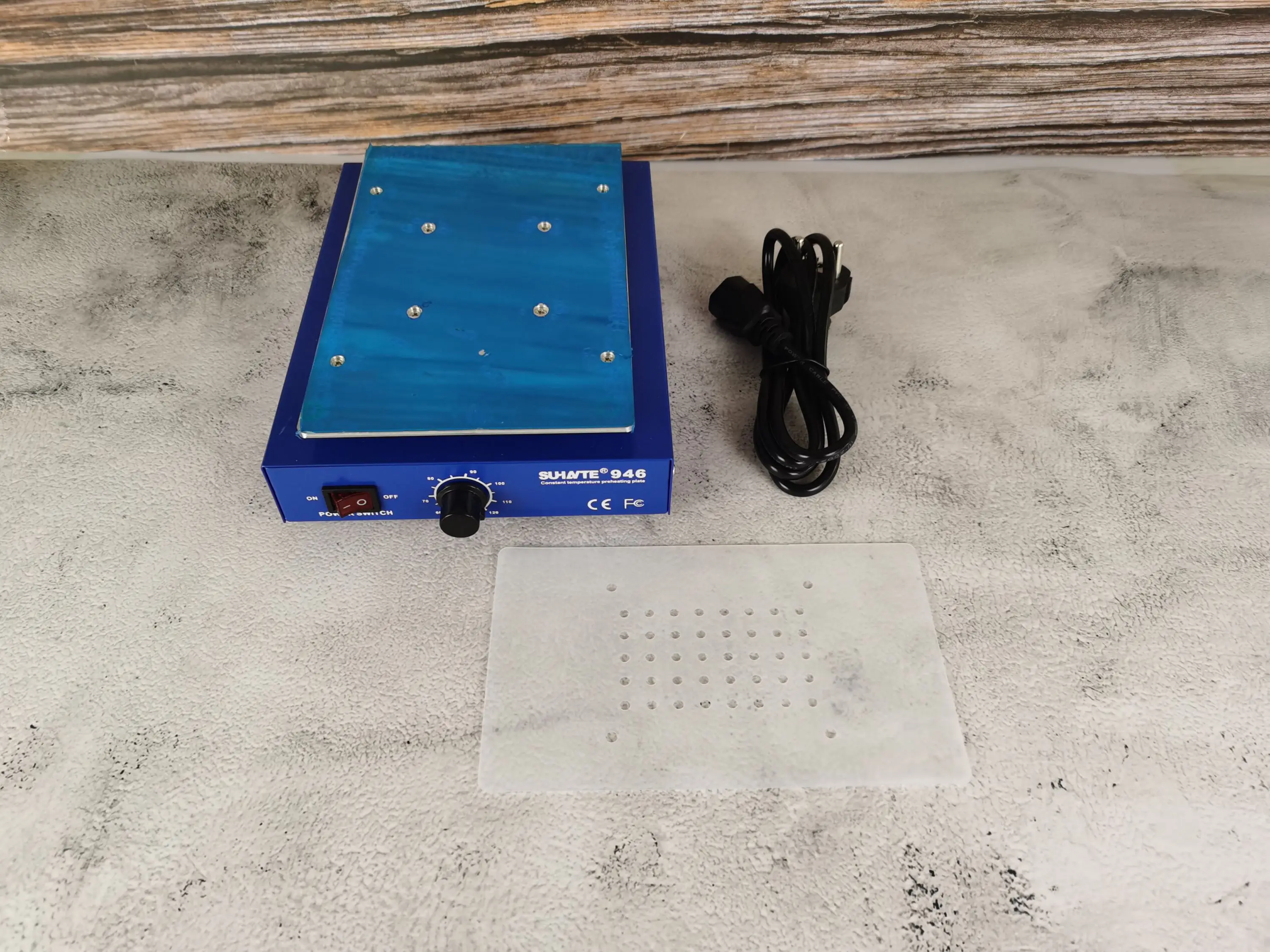Plataforma de calefacción termostática ajustable, componentes de placa base de calefacción de pantalla de teléfono, precalentador, desoldador, 220mm x 450mm, 130 V, 180 W
