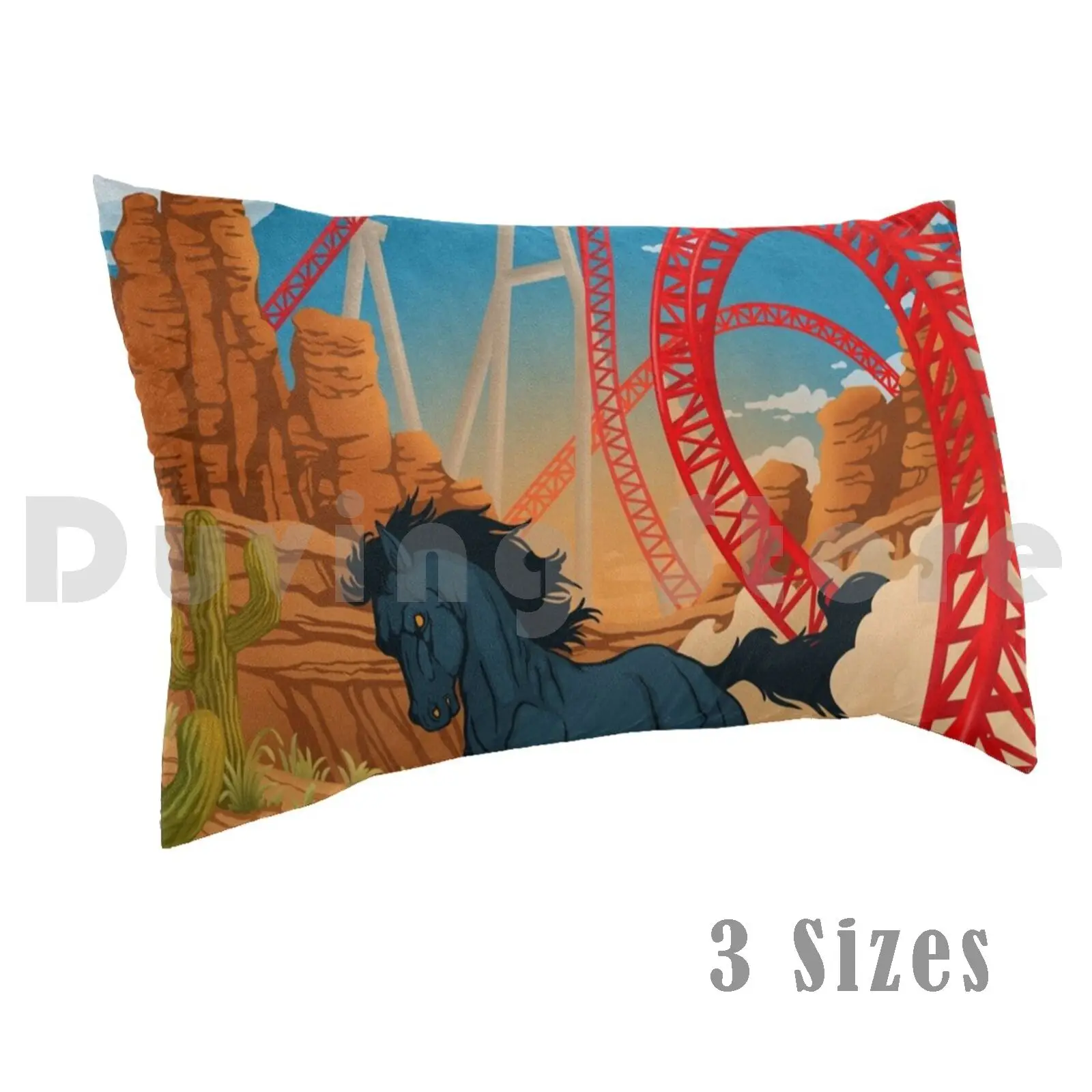 The Wild One Maverick Roller Coaster Cedar Point Theme Park Pillow Case DIY 50*70 Maverick Cedar Point