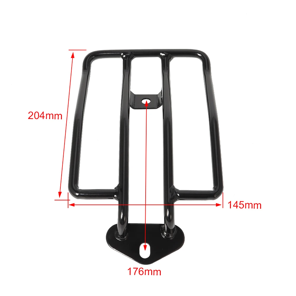 Portaequipajes para asiento trasero de motocicleta, estante de soporte para Honda Shadow Aero 750, 2003, 2004, Harley Sportster, negro/cromo